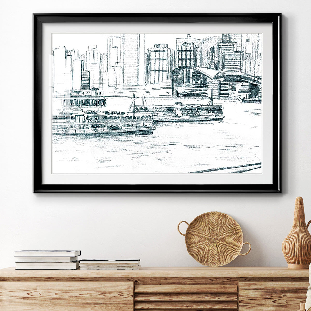 Ferryboats I Premium Framed Print - Ready to Hang