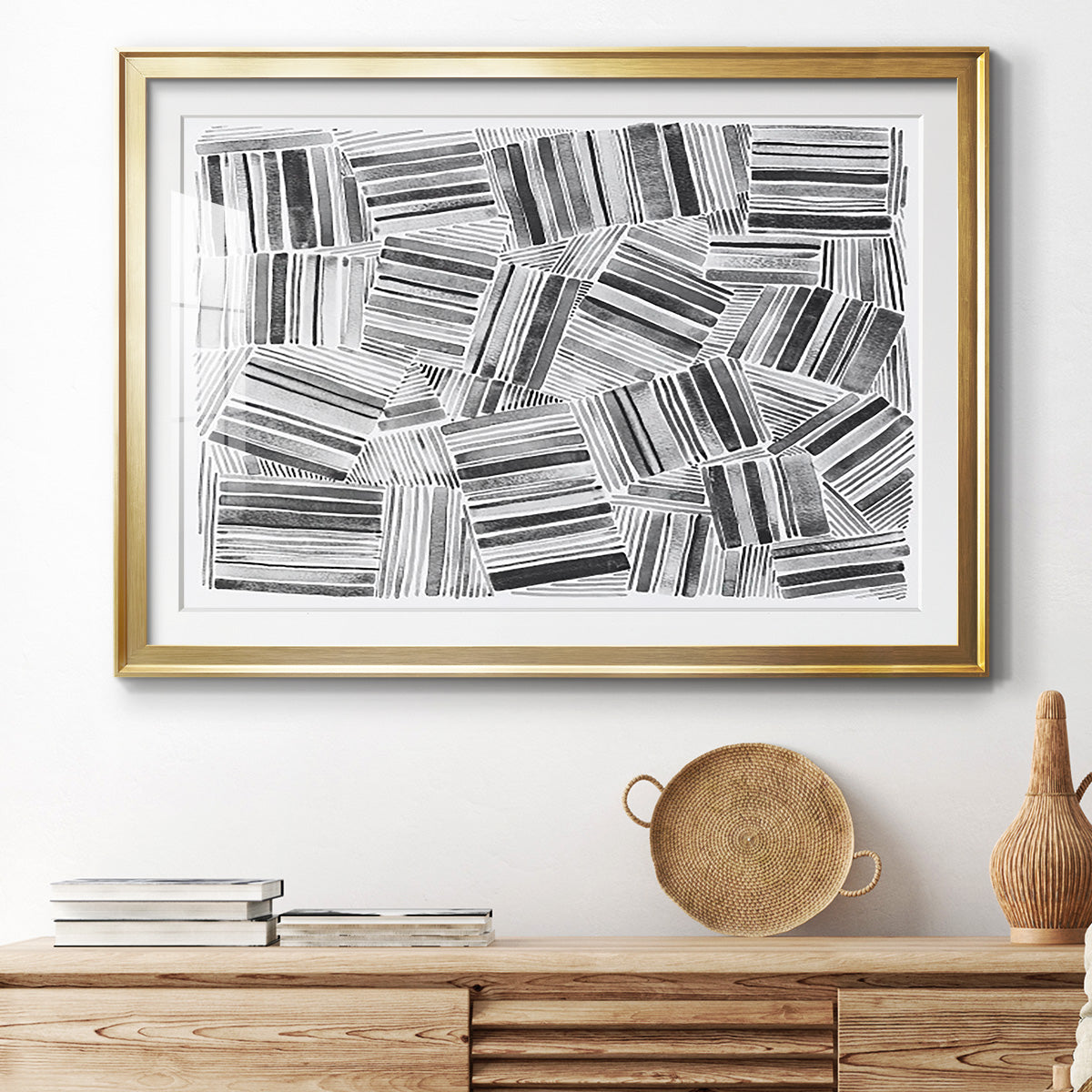 Quilted Pattern III - Modern Framed Art Print