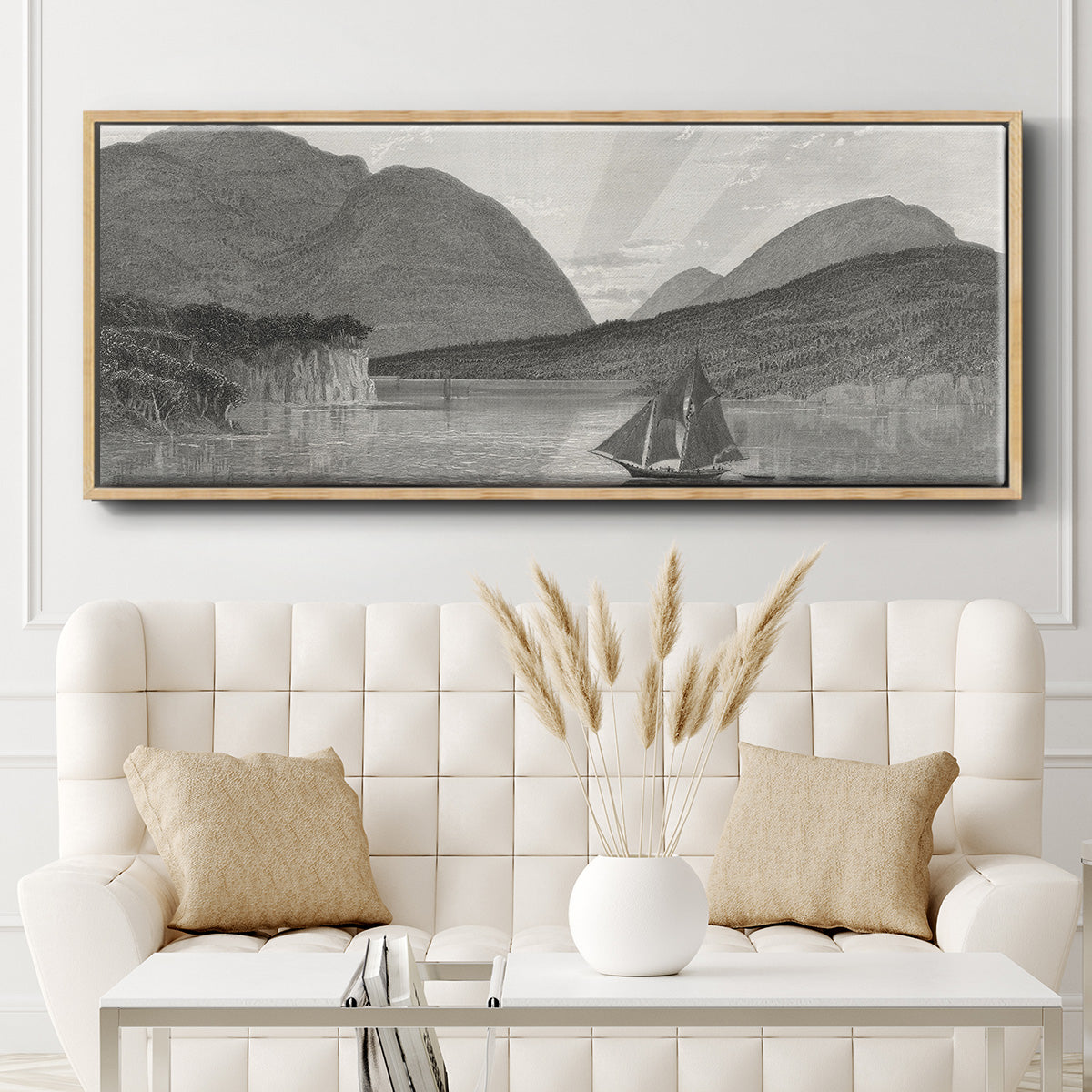 Mount Desert, Coast of Maine - Floater Framed Canvas Print