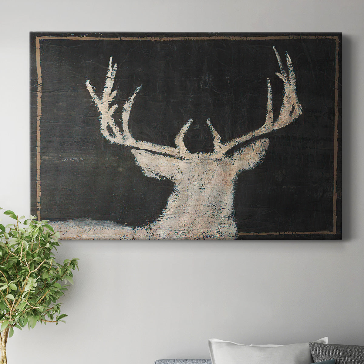 Brow Tine Deer II Premium Gallery Wrapped Canvas - Ready to Hang