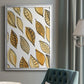 Patterned Leaf Shapes II - Modern Framed Canvas Print