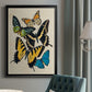 Collaged Butterflies II - Modern Framed Canvas Print