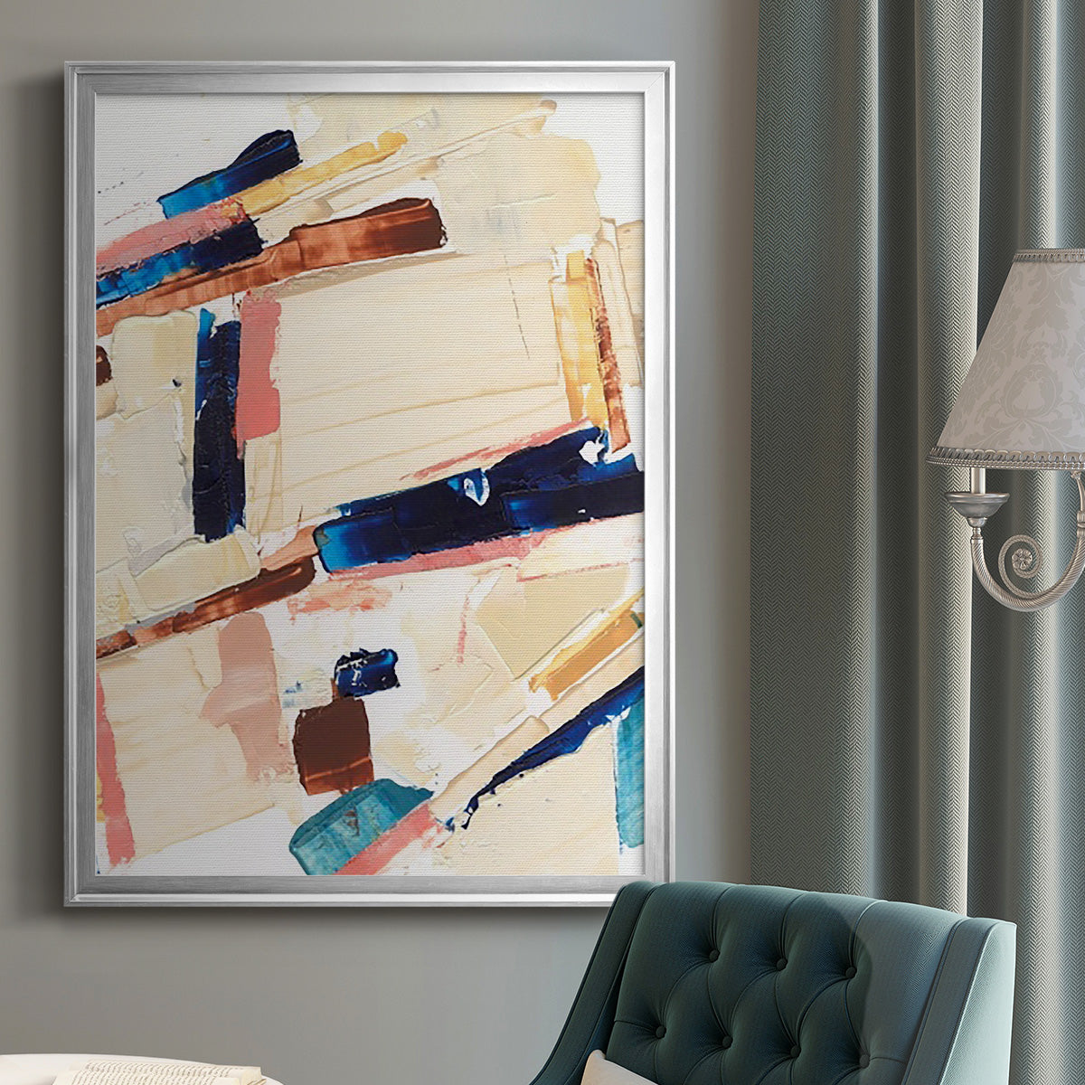 Pivot Point I - Modern Framed Canvas Print