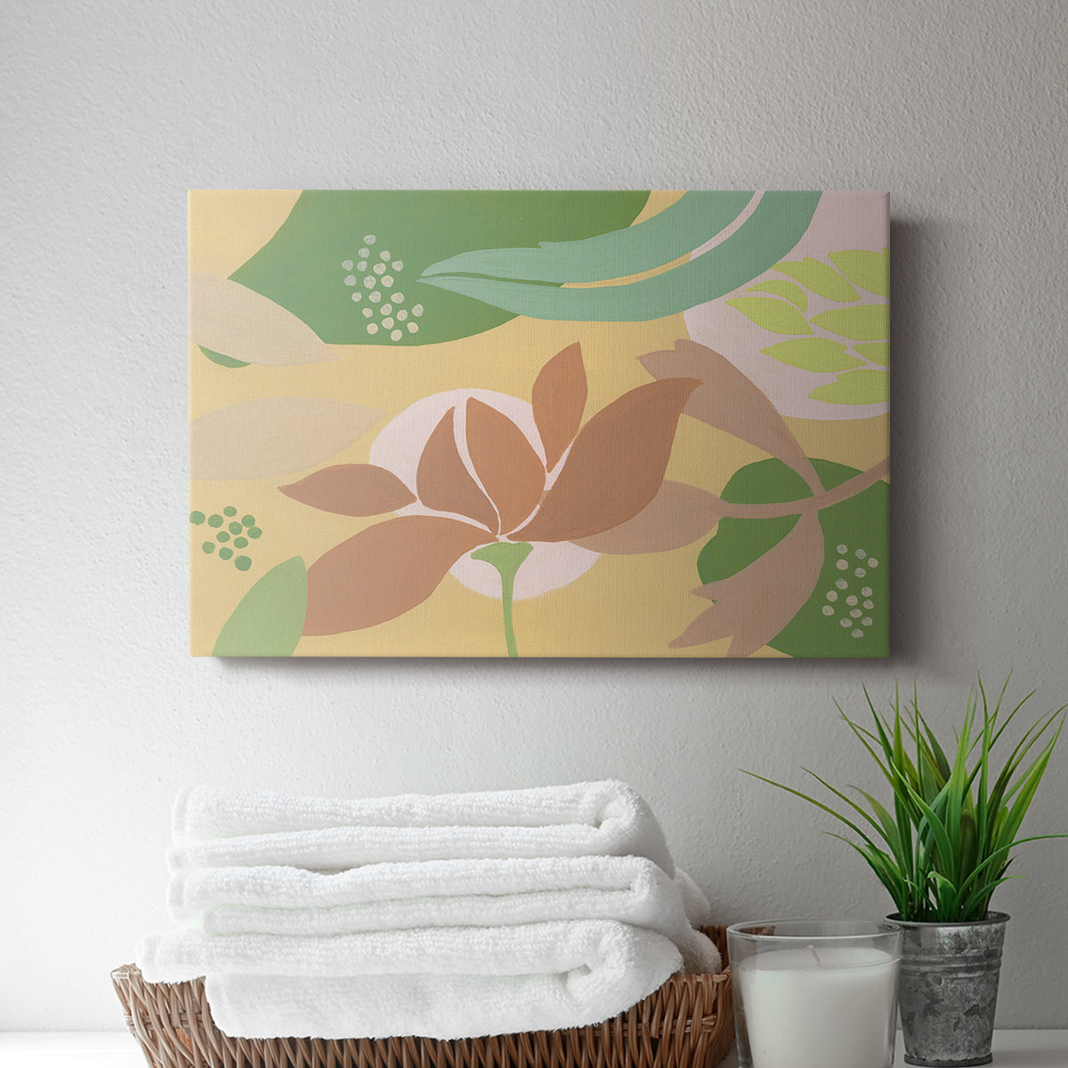 Neutral Blooms I - Canvas Art Print