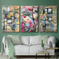 Memory Screen I - Framed Premium Gallery Wrapped Canvas L Frame 3 Piece Set - Ready to Hang