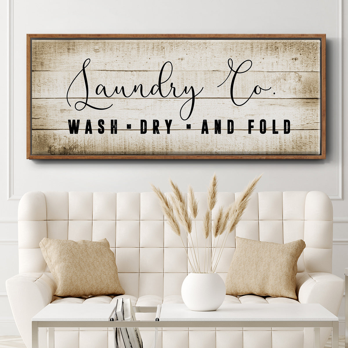 Laundry Co. - Floater Framed Canvas Print