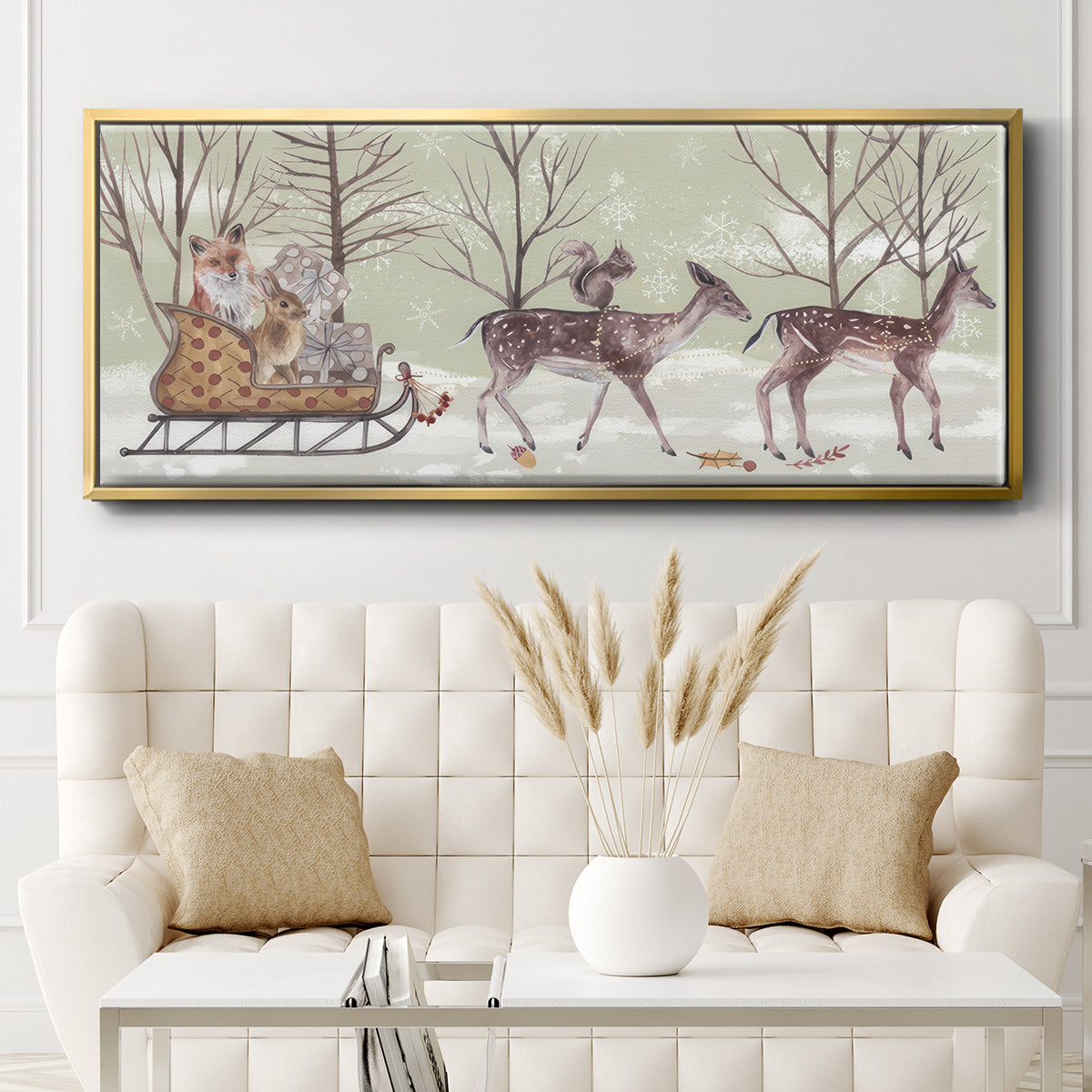 Christmas Time Collection D - Floater Framed Canvas Print