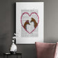 Foxes in Pink Heart - Canvas Art Print