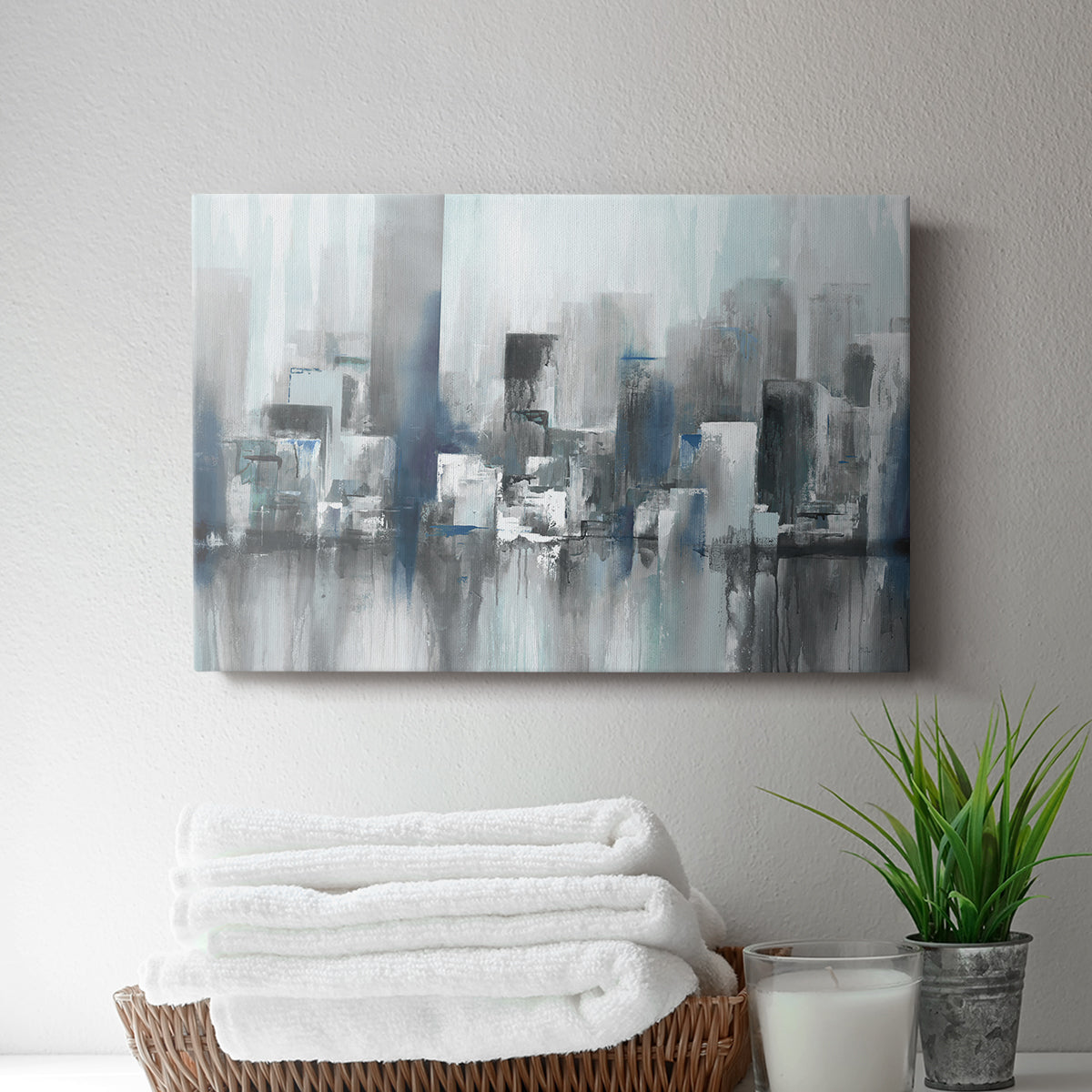 Cityscape in Blues - Canvas Art Print