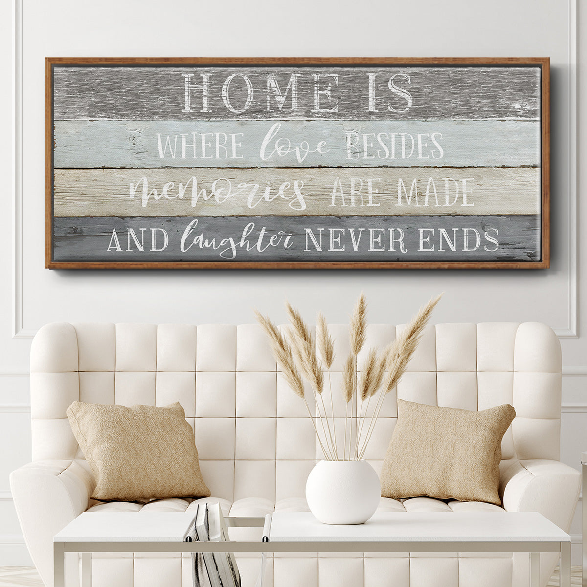 Home Is Where - Floater Framed Canvas Print