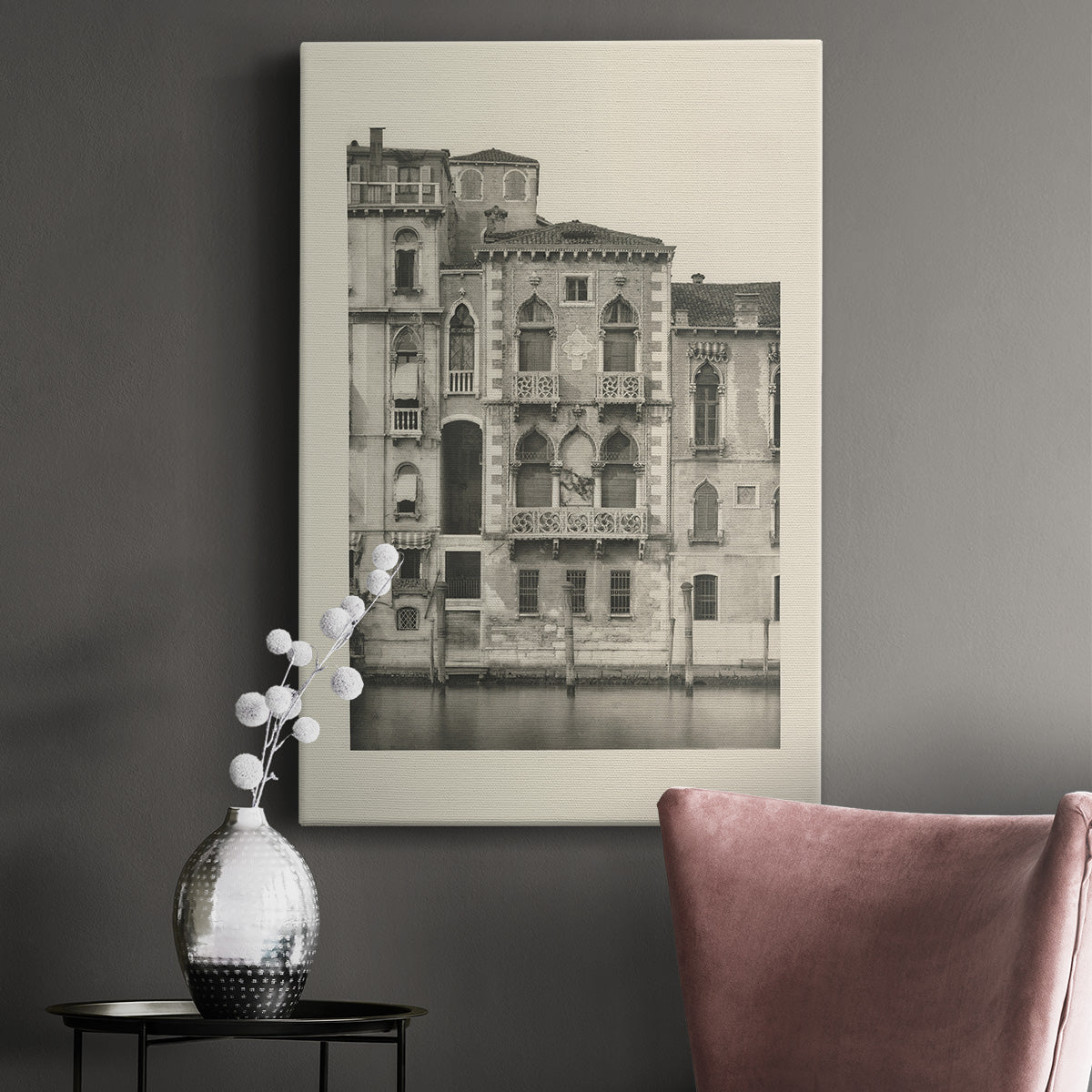 Vintage Views of Venice III Premium Gallery Wrapped Canvas - Ready to Hang