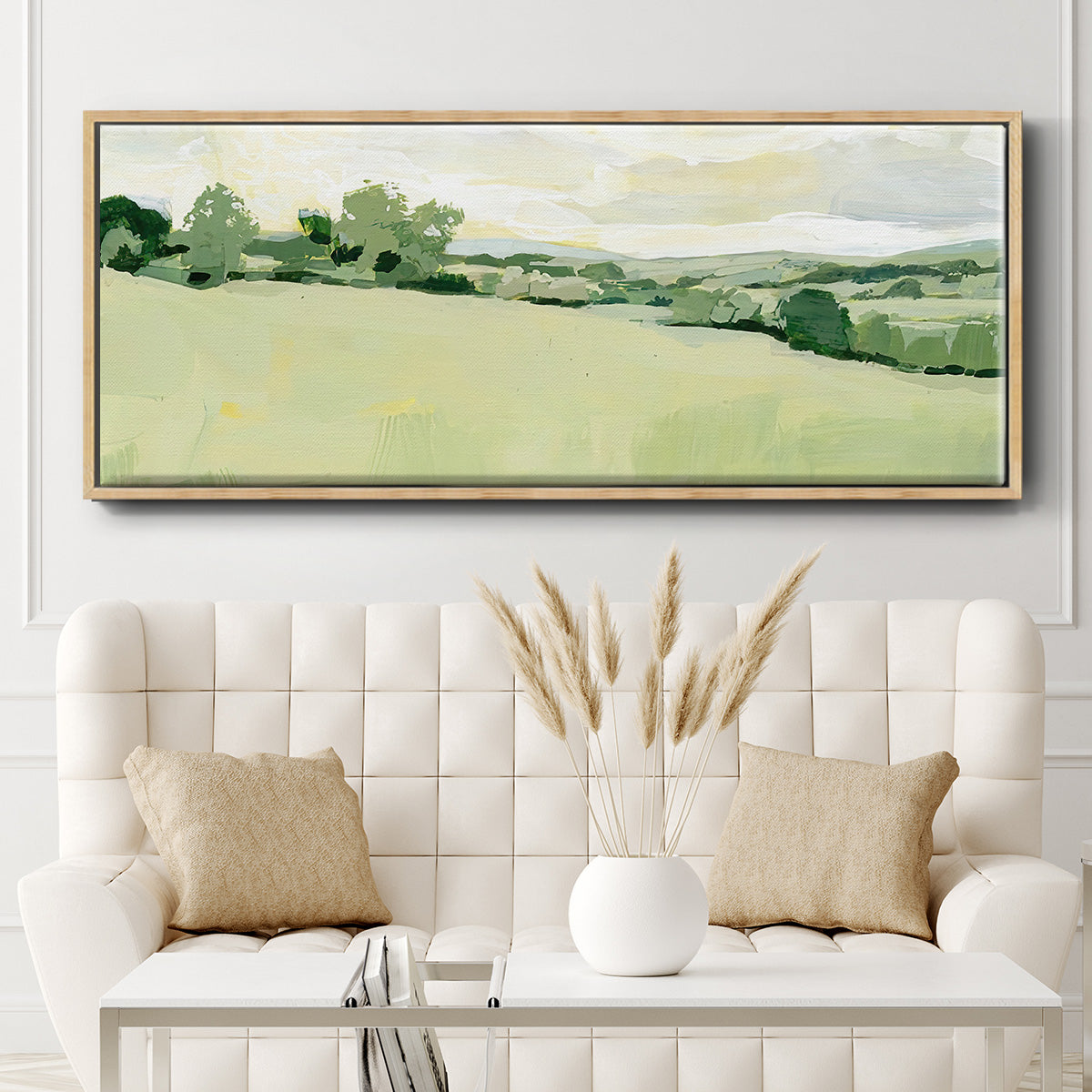 Pearly Pasture I - Floater Framed Canvas Print