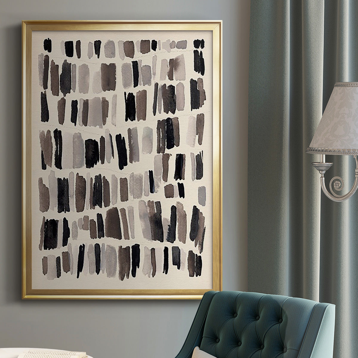 Chalk and Flint II - Modern Framed Canvas Print