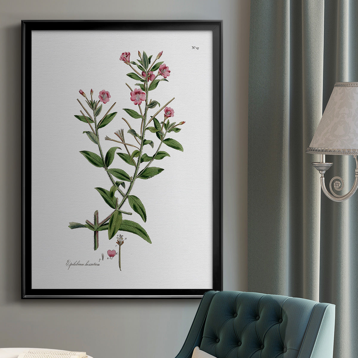 Rose Botanical III - Modern Framed Canvas Print