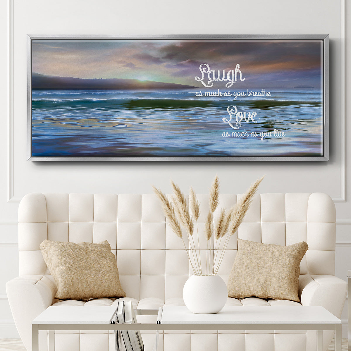 Laugh As Much - Floater Framed Canvas Print
