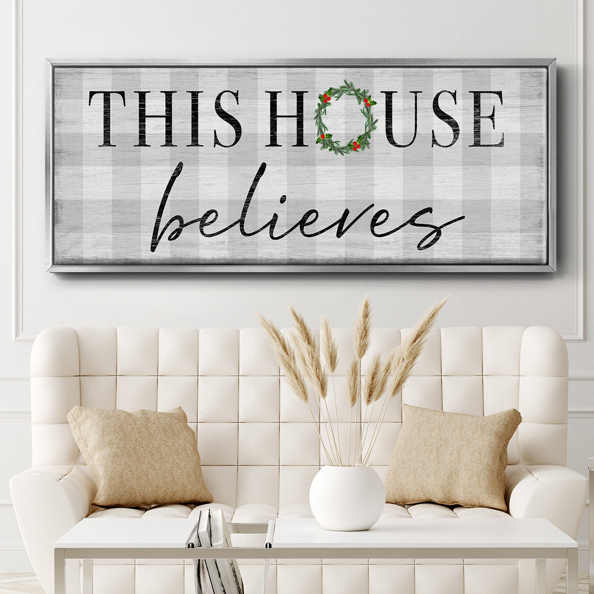 This House Believes - Floater Framed Canvas Print