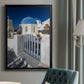 Santorini Sidewalk - Modern Framed Canvas Print