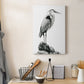 Shoreline Heron in B&W I Premium Gallery Wrapped Canvas - Ready to Hang