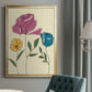 Colored Floral II - Modern Framed Canvas Print