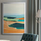 Aqua and Orange II - Modern Framed Canvas Print