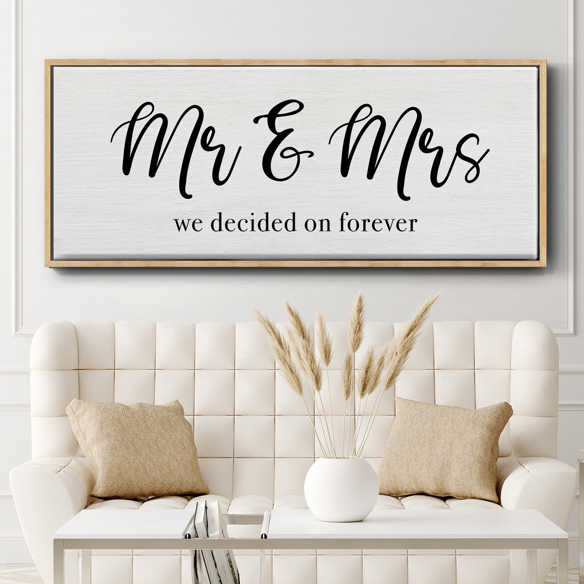 Decided on Forever - Floater Framed Canvas Print