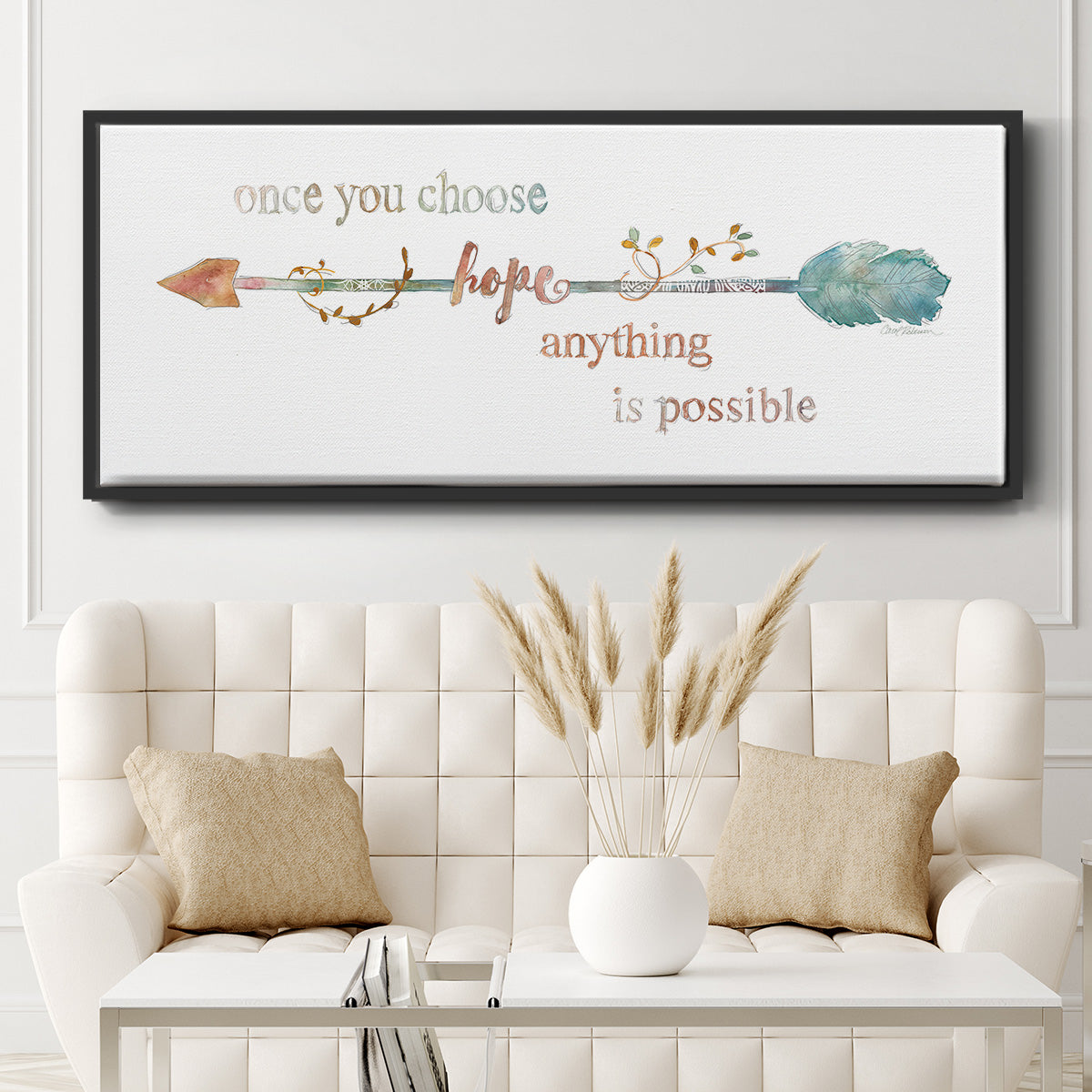 Arrow of Hope - Floater Framed Canvas Print
