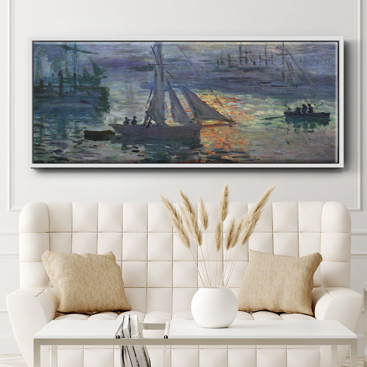 Sunrise at Sea - Floater Framed Canvas Print