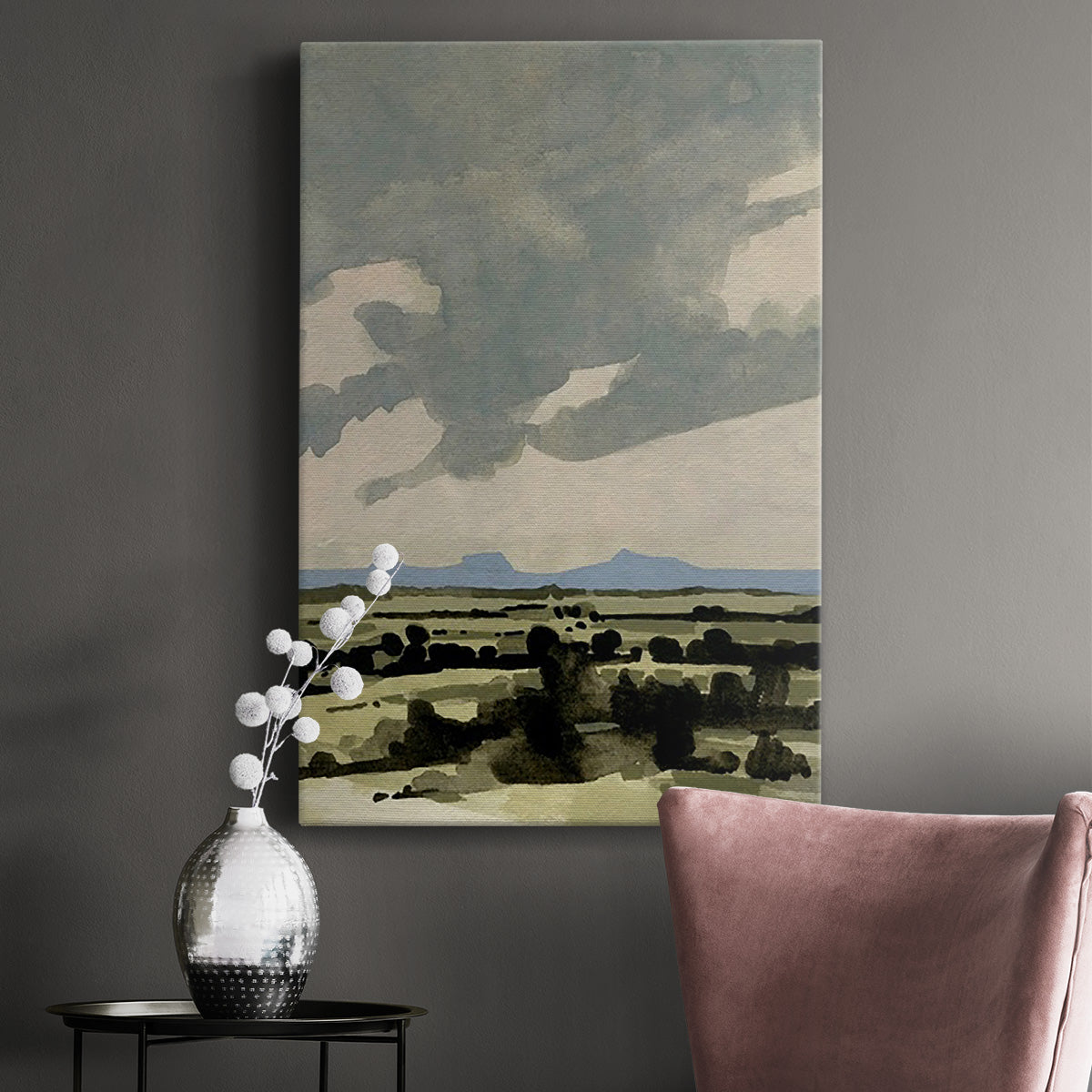 Pink Hazy Sky I Premium Gallery Wrapped Canvas - Ready to Hang