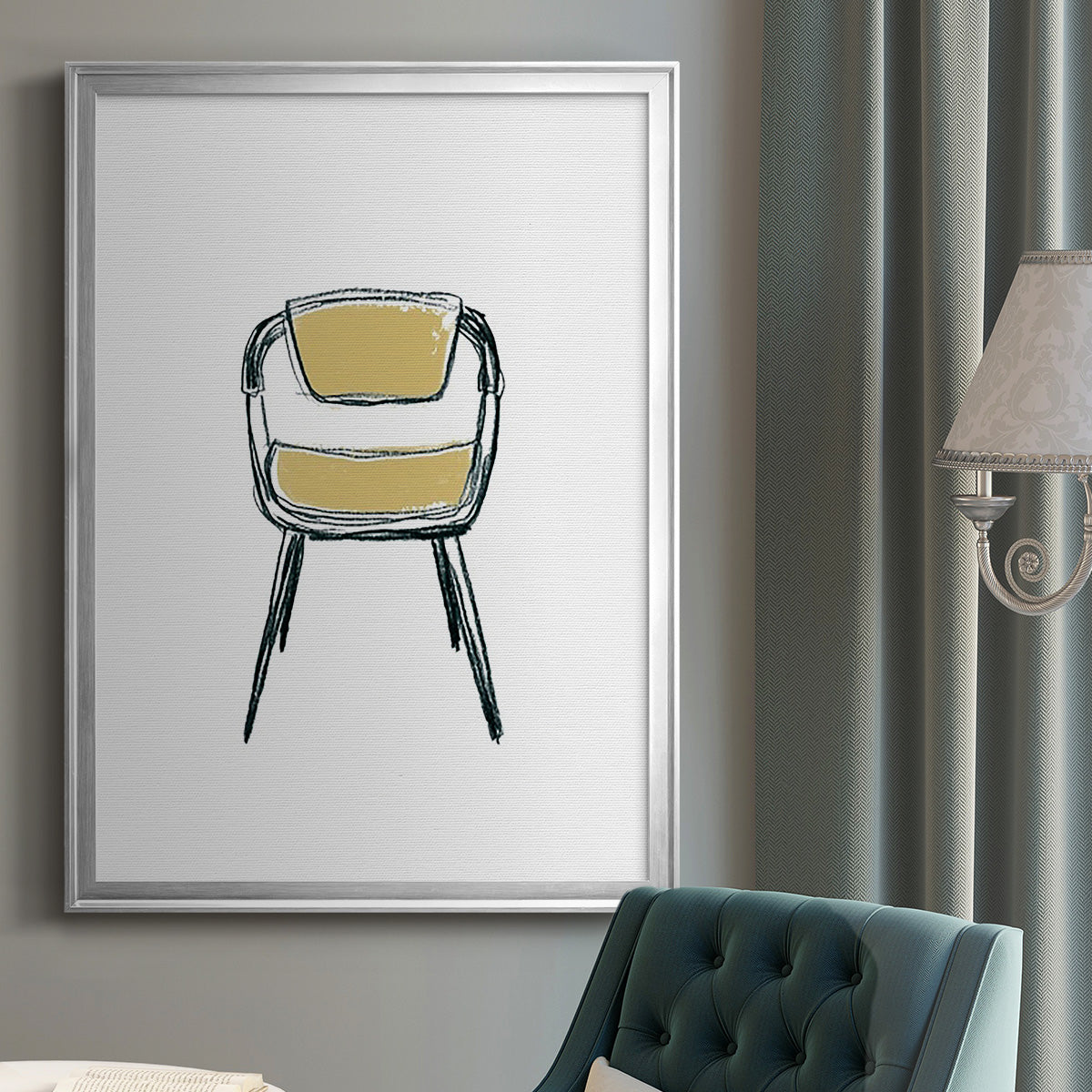 Take a Seat II - Modern Framed Canvas Print