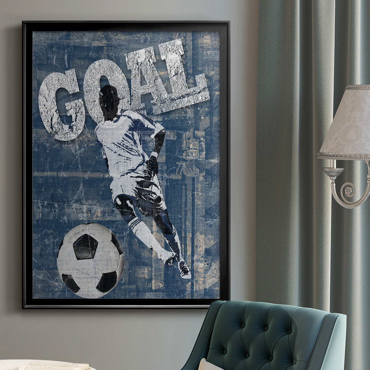Goal Scorer - Modern Framed Canvas Print