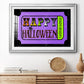 Happy Halloween Ticket - Modern Framed Art Print