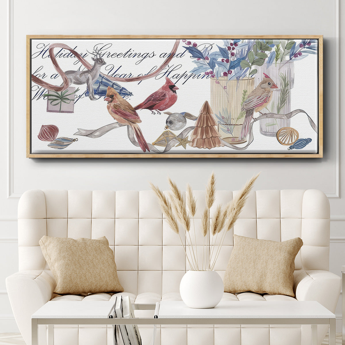 Warm Wishes Collection D - Floater Framed Canvas Print