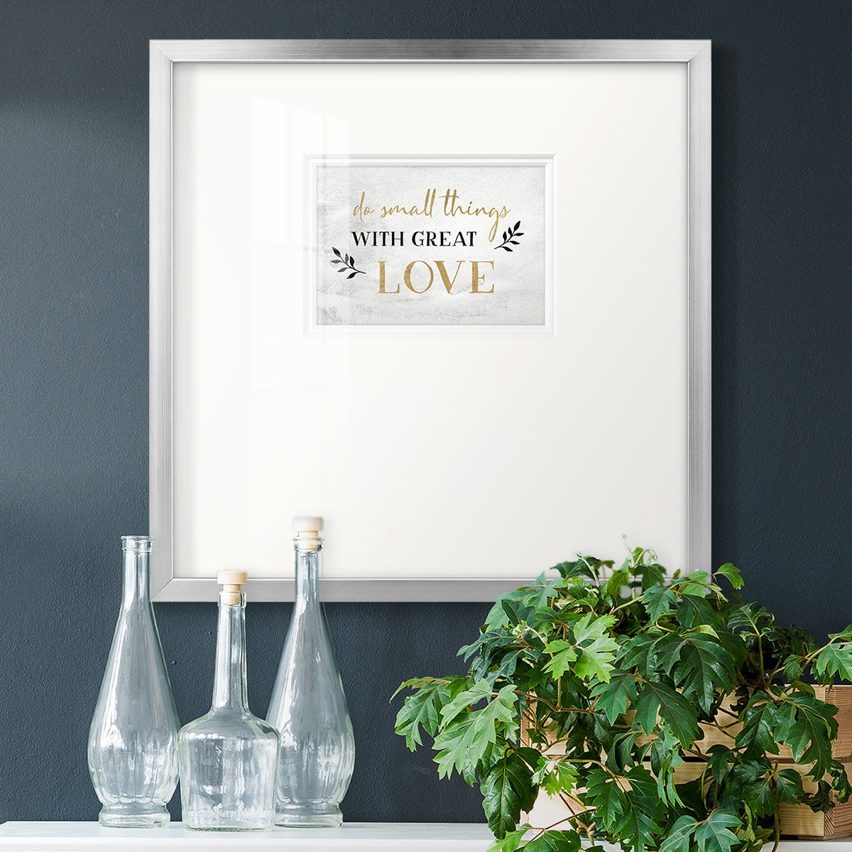 Small Things Gold Premium Framed Print Double Matboard