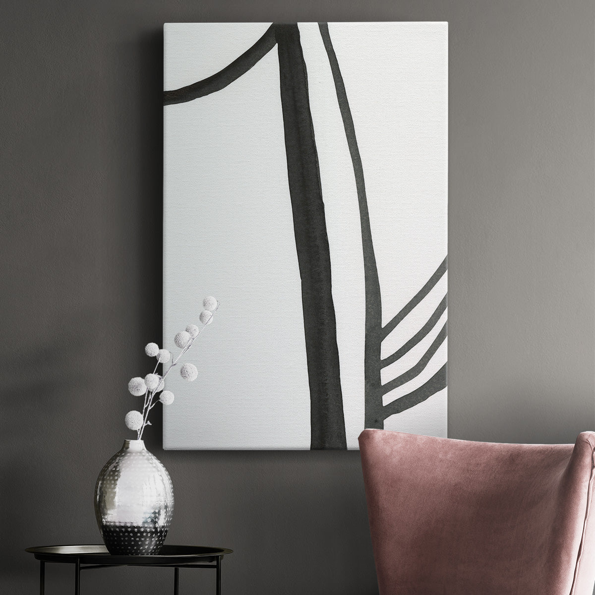 Ink Lines I Premium Gallery Wrapped Canvas - Ready to Hang