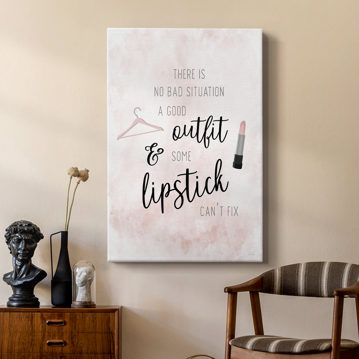 Outfit and Lipstick - Canvas Art Print