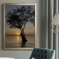 Sunset Silhouette - Modern Framed Canvas Print