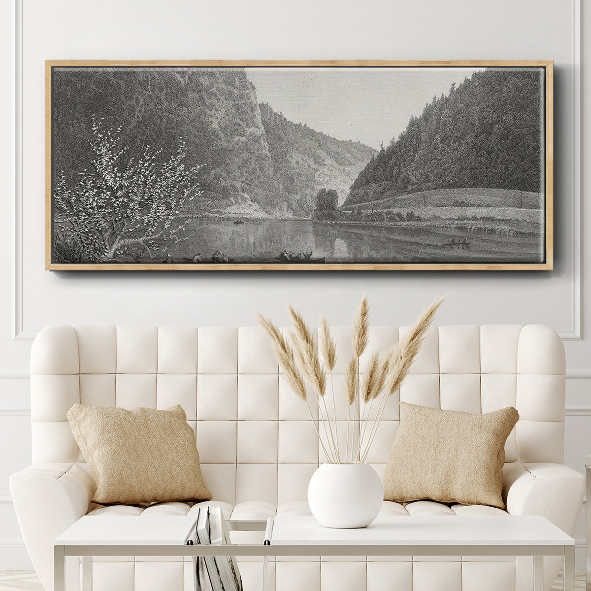 Delaware Water Gap - Floater Framed Canvas Print