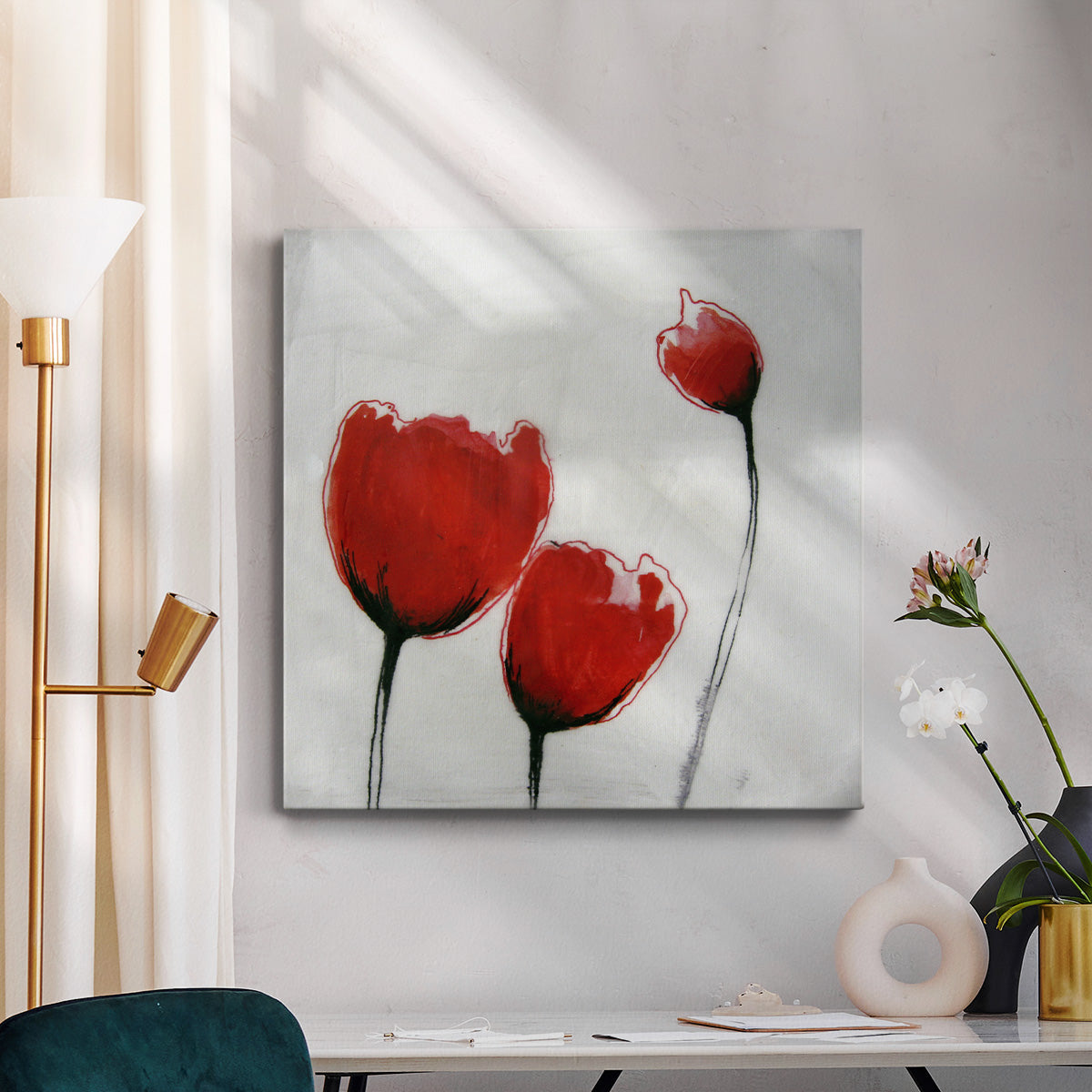 Red Drops VII - Canvas Art Print