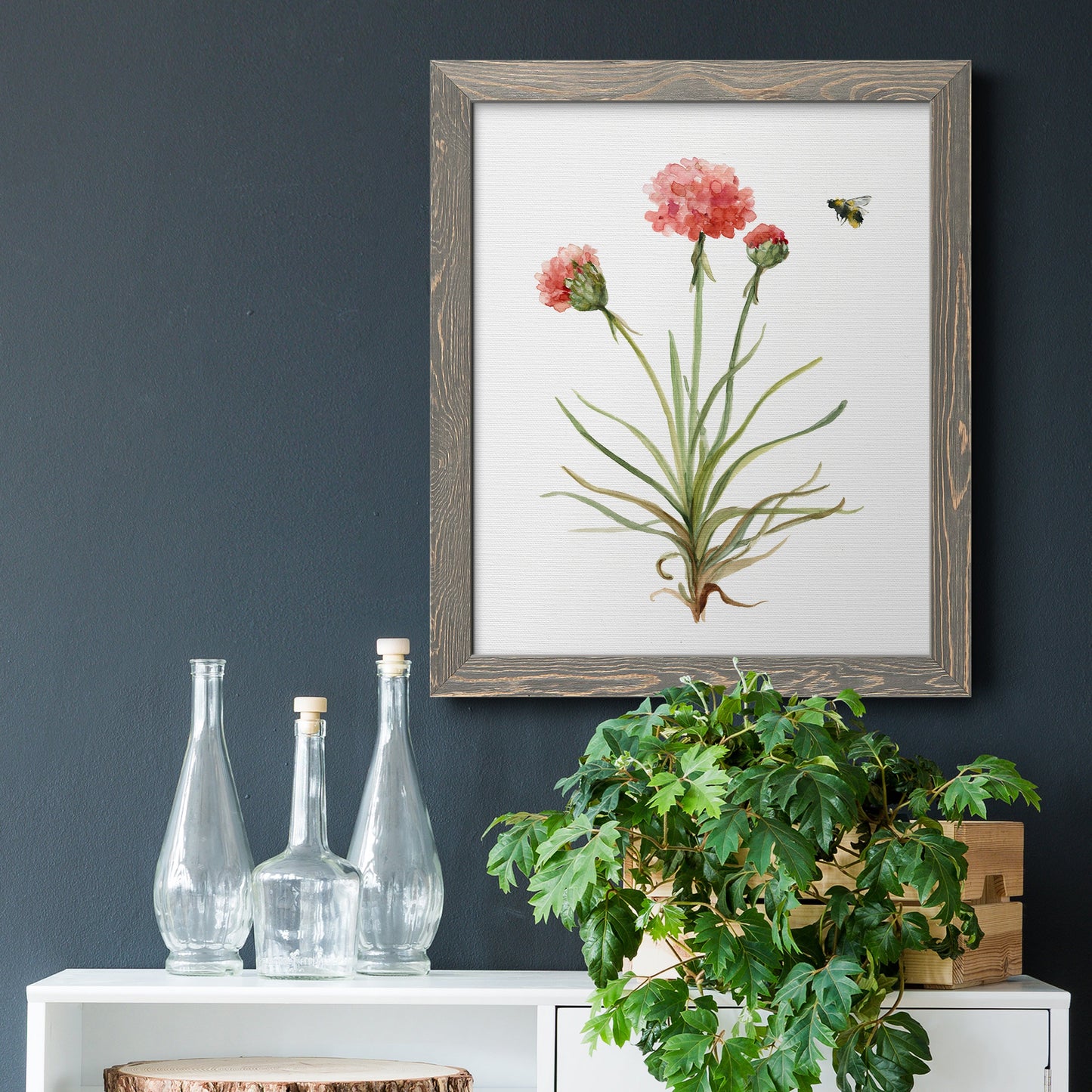 Wildflower Botanical III - Barnwood Framed Canvas Print