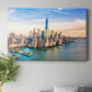 Aerial view of Lower Manhattan Premium Gallery Wrapped Canvas - Ready to Hang