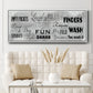Laundry Rules - Floater Framed Canvas Print