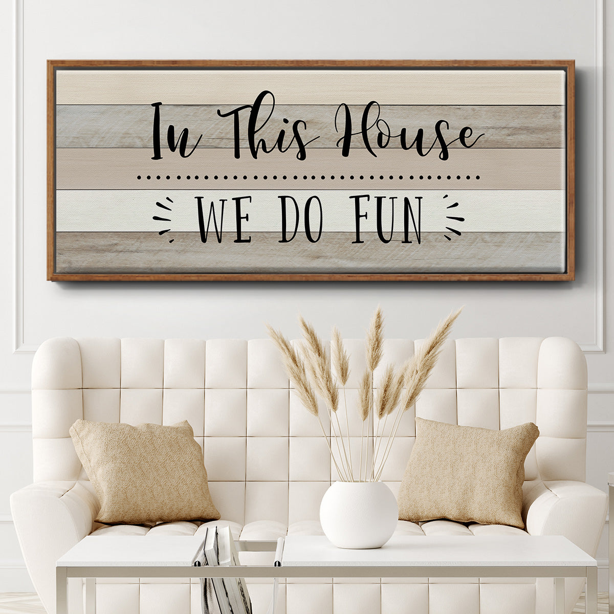 We Do Fun - Floater Framed Canvas Print