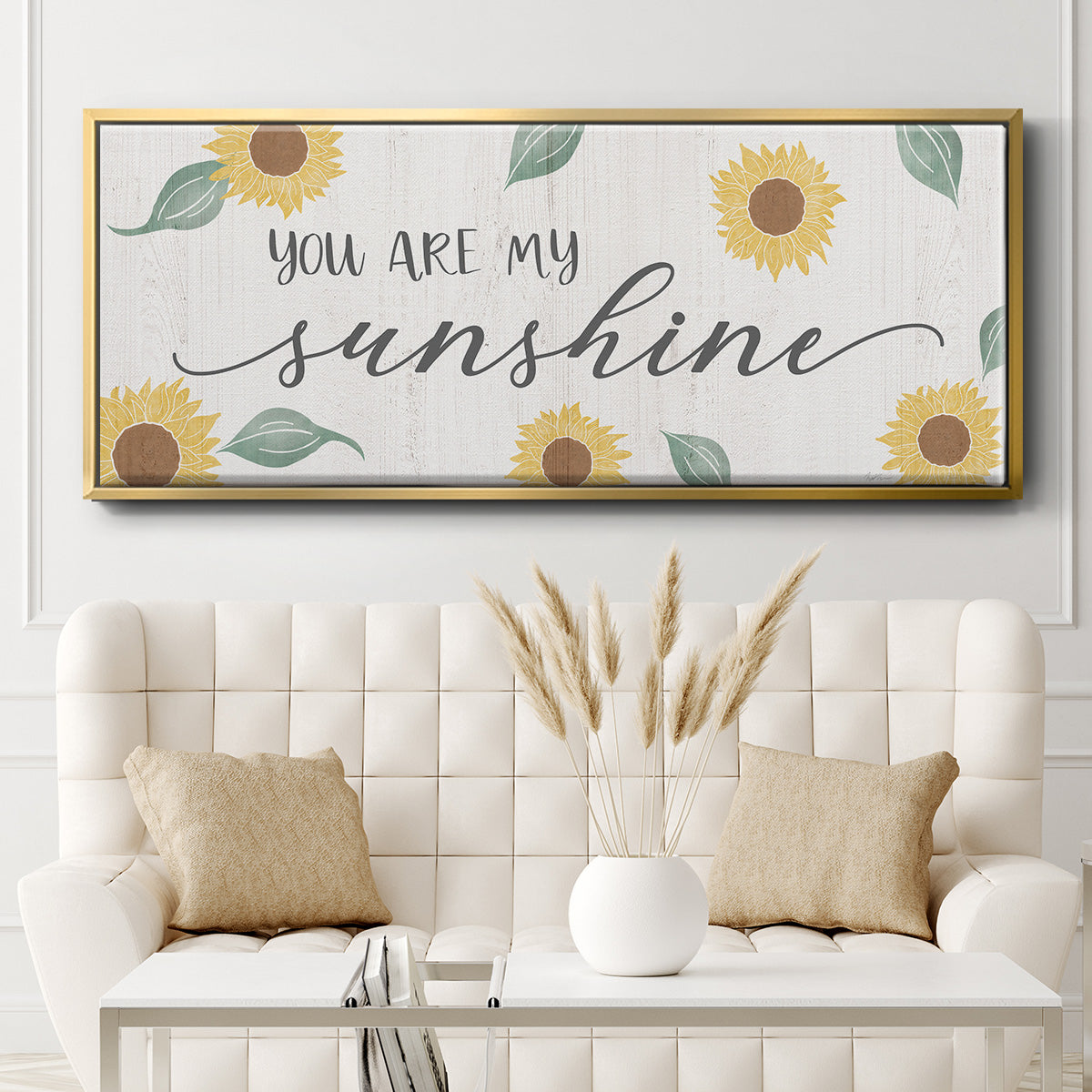 You Are My Sunshine - Floater Framed Canvas Print
