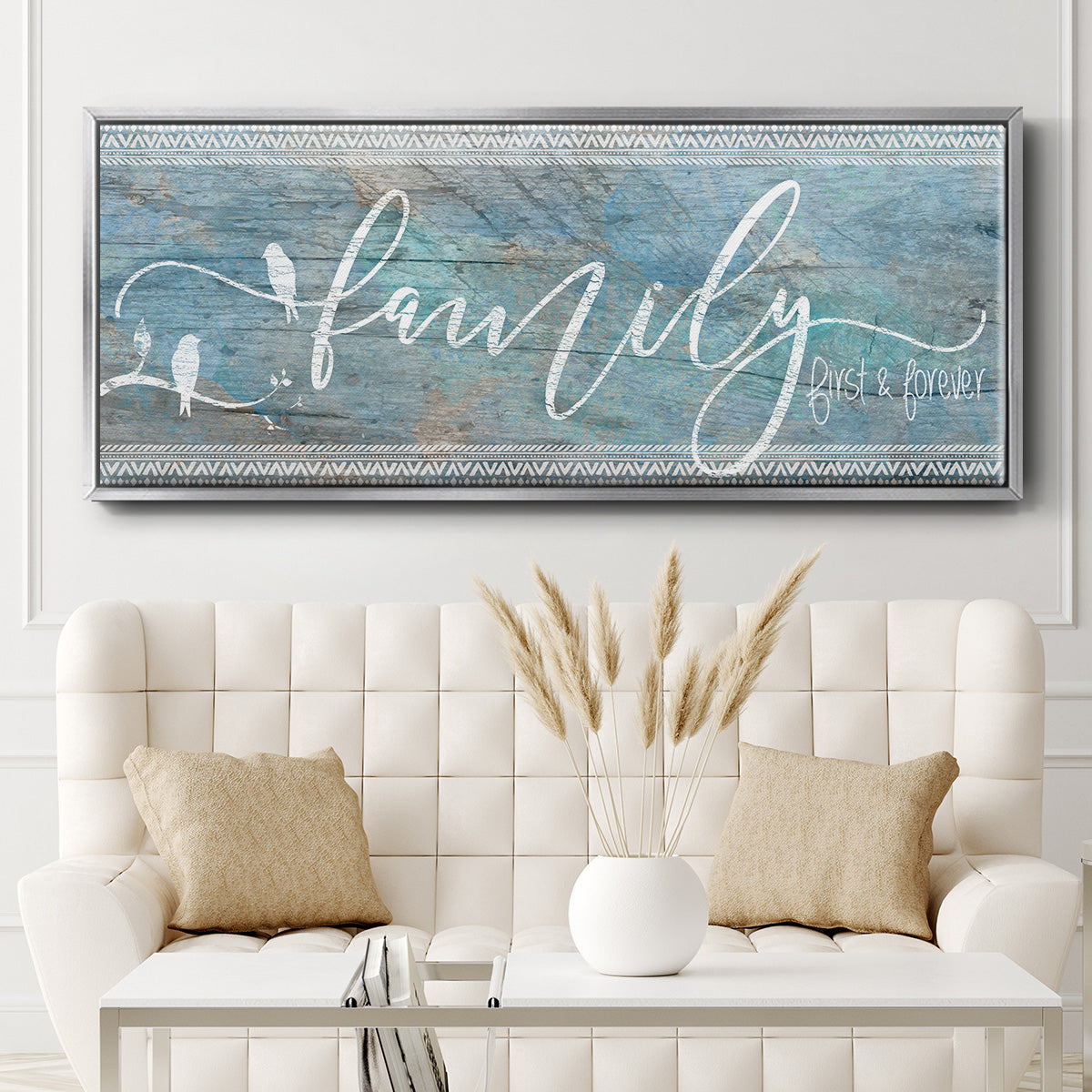 Family First - Floater Framed Canvas Print