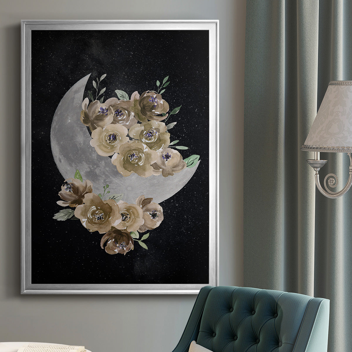 Bohemian Moon - Modern Framed Canvas Print