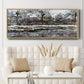 Snow in Vétheuil - Floater Framed Canvas Print