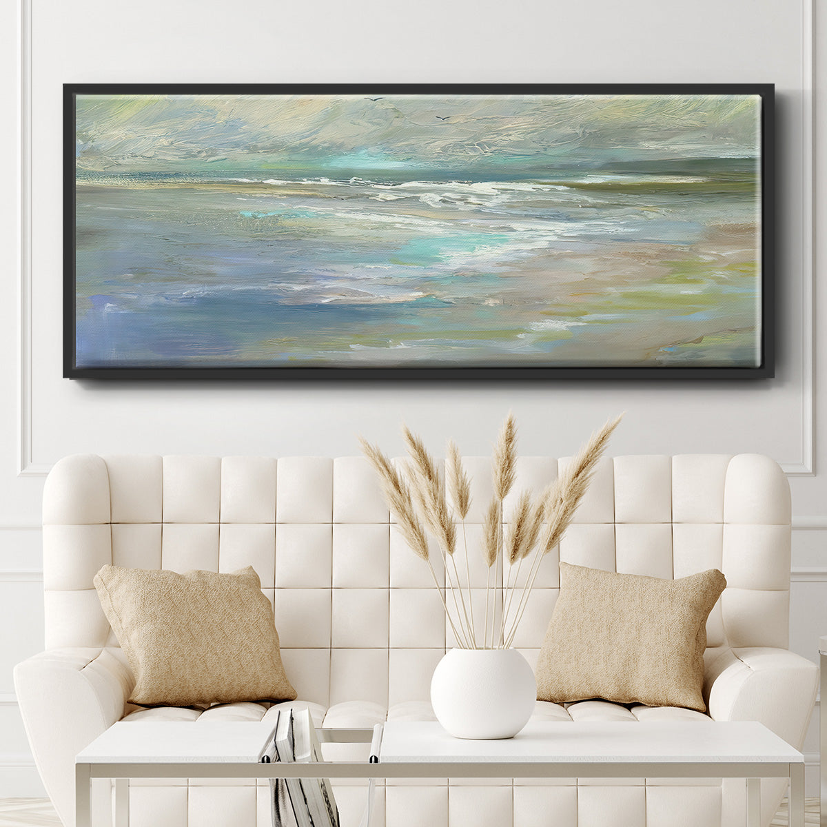 Beach Light I - Floater Framed Canvas Print