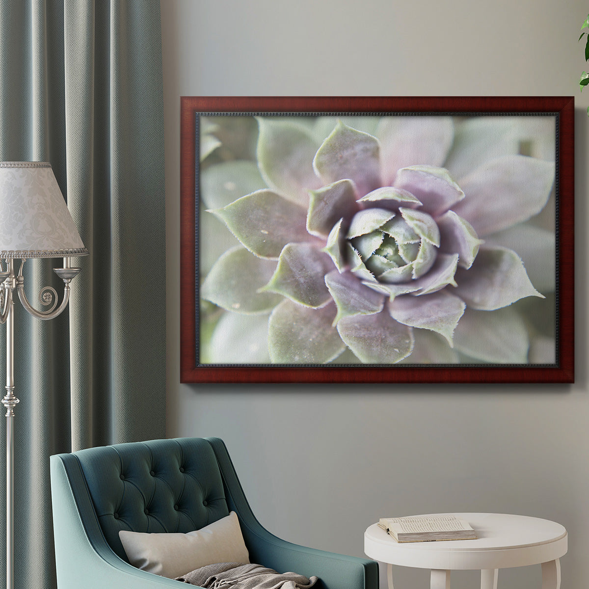 Succulent Glow II - Ornate Framed Canvas Print