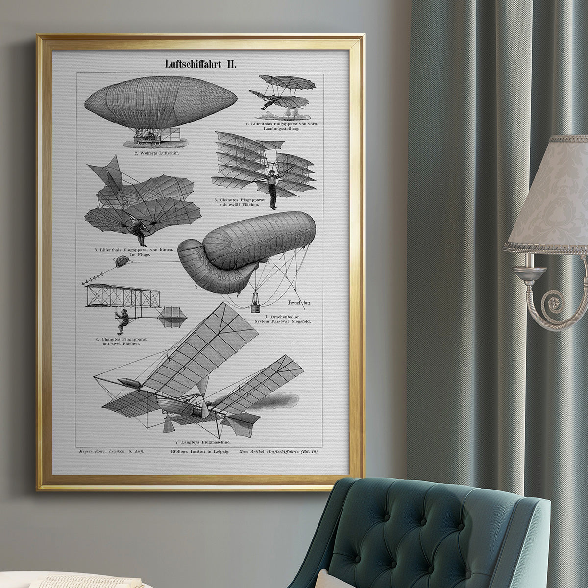 Industrial Flight - Modern Framed Canvas Print