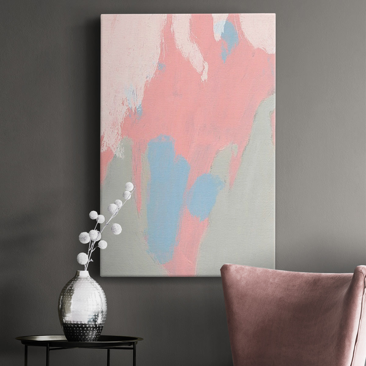 Blushing Abstract III - Canvas Art Print